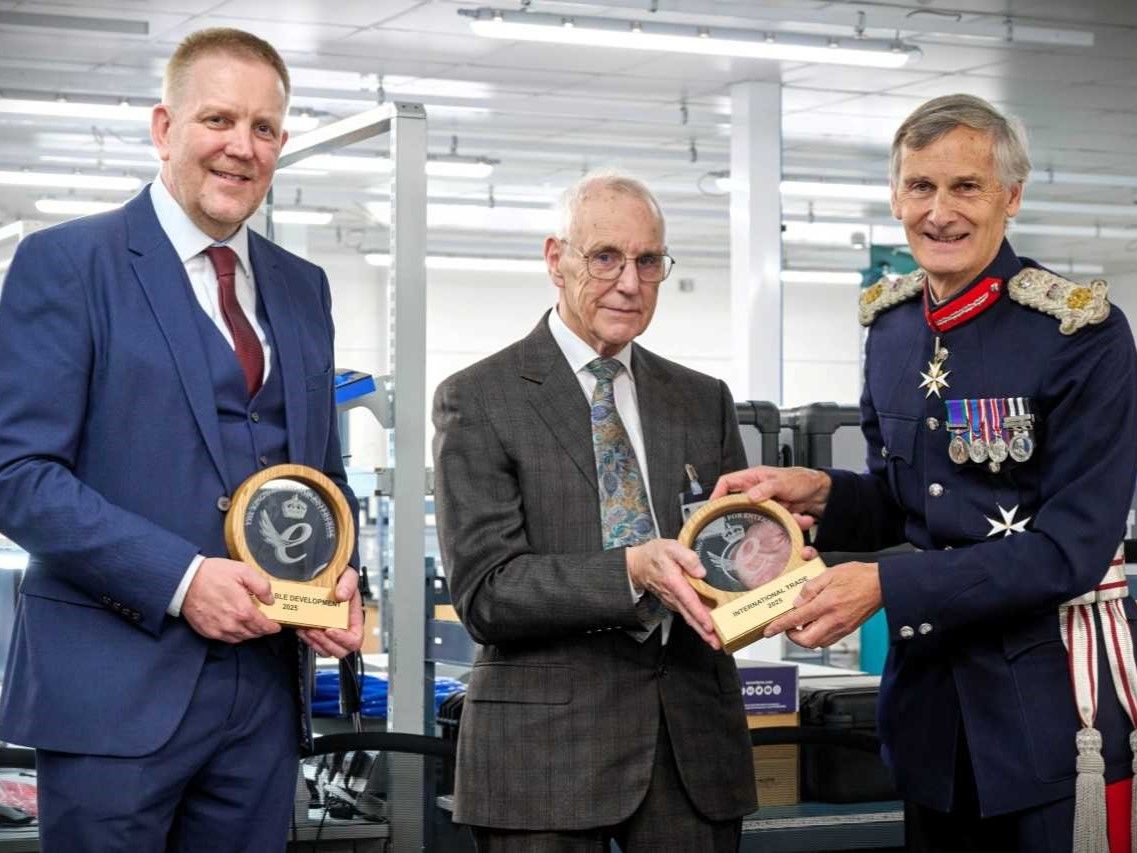 Sonardyne Presented With Dual King's Awards by HM Lord-Lieutenant of Hampshire